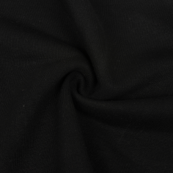Ткань Футер 3-х нитка, Петля, цвет Черный (на отрез)  в Тольятти