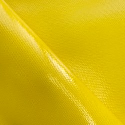 Тентовый материал ПВХ 600 гр/м2 плотная, Жёлтый (Ширина 150см), на отрез  в Тольятти, 600 г/м2, 1029 руб