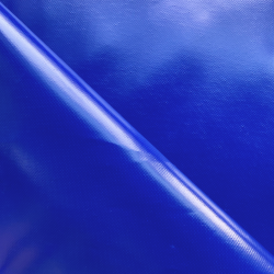 Ткань ПВХ 450 гр/м2, Синий (Ширина 160см), на отрез  в Тольятти